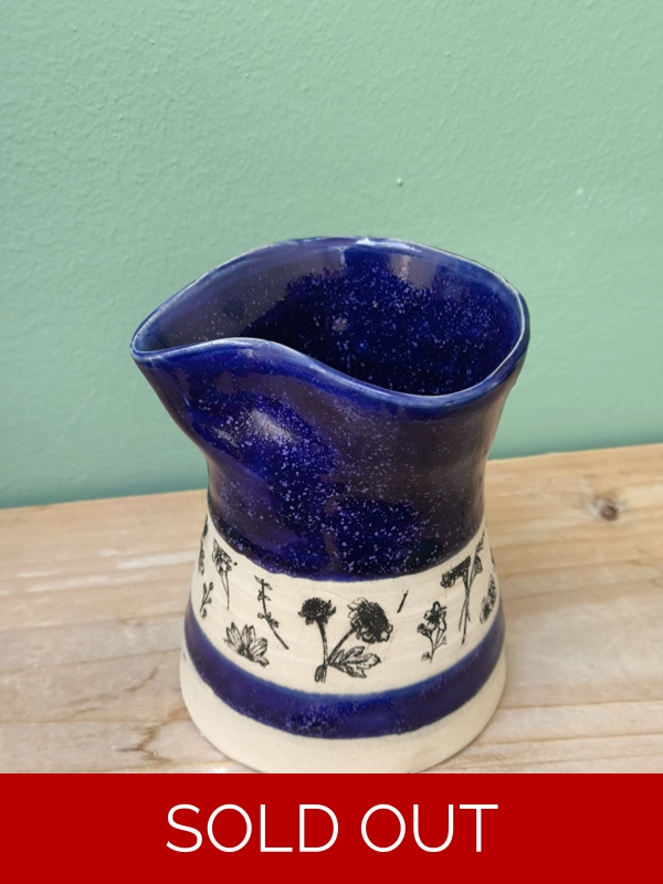 Indigo Flower Jug